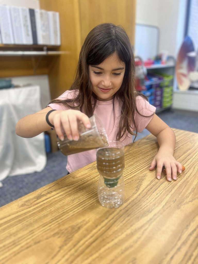 student doing experiment