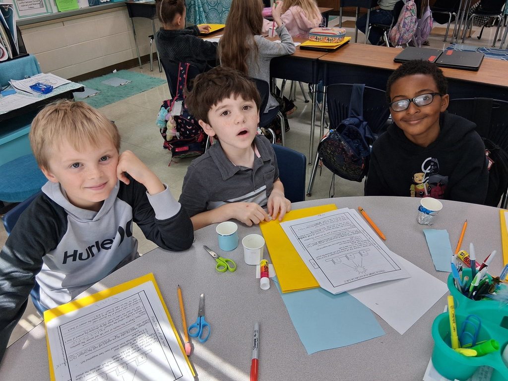 students doing experiment