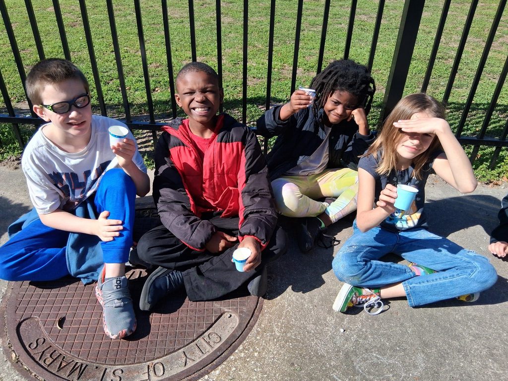 students doing experiment