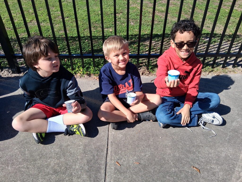 students doing experiment