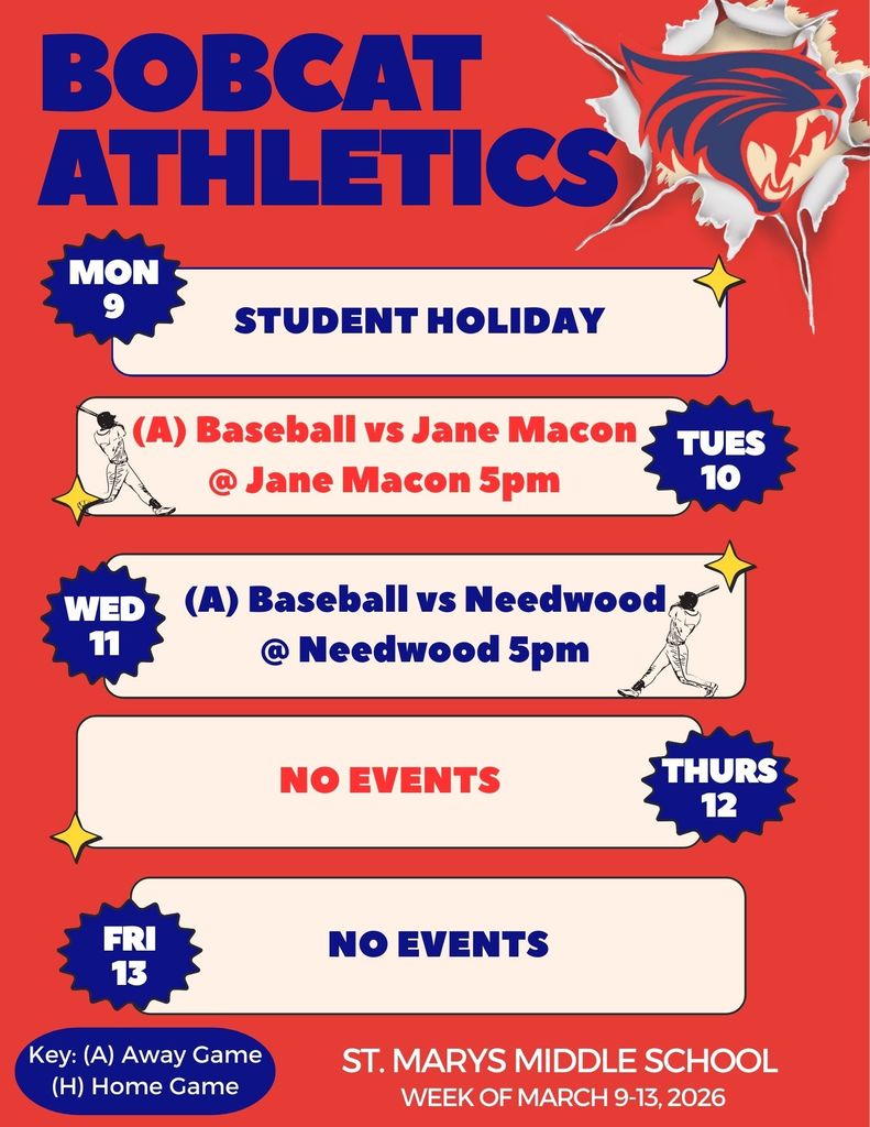 SMMS Athletic Schedule