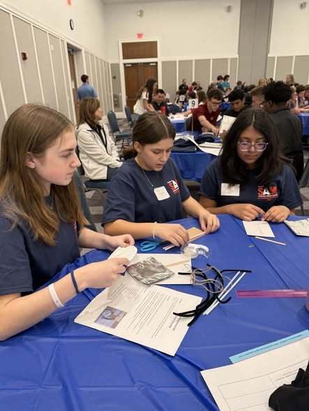 students at work doing their competition