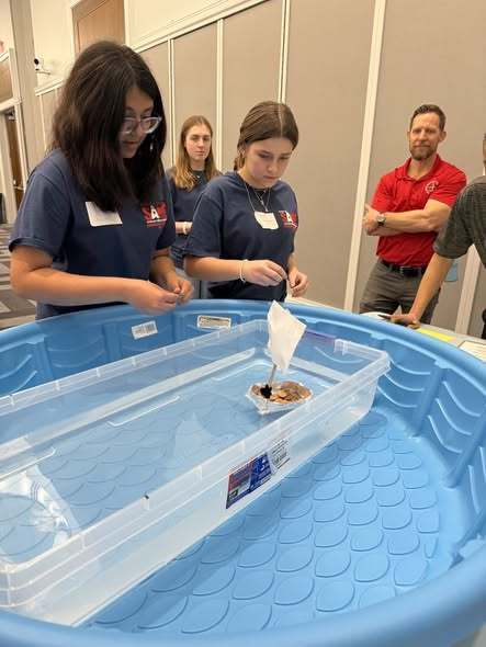 students at work doing their competition