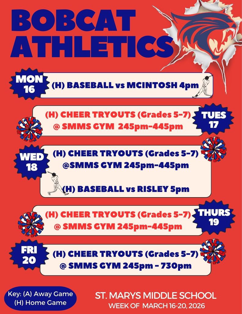 SMMS Athletic Schedule