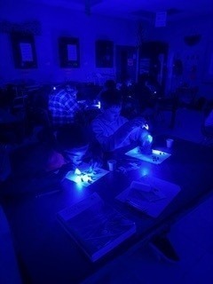 students doing experiment