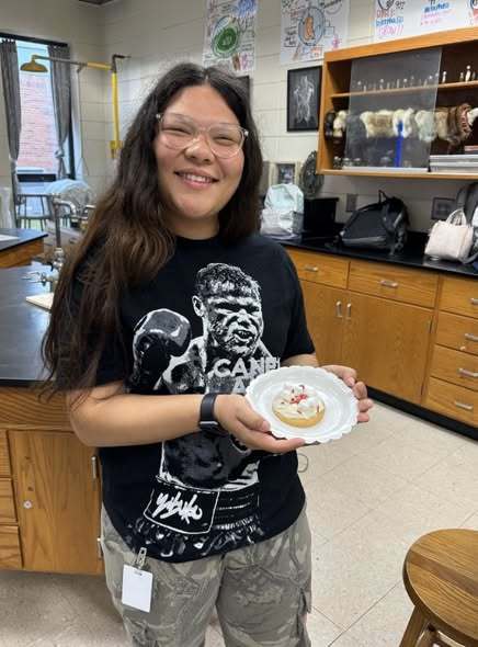 students with cookies