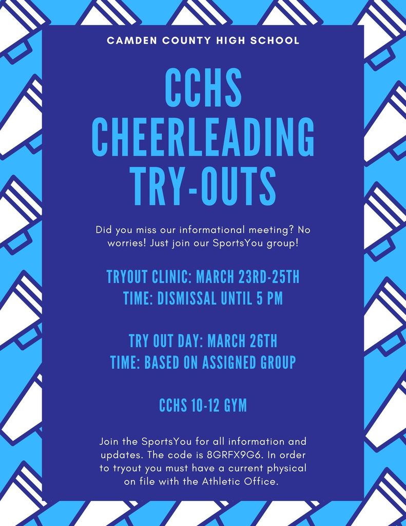 cheer tryout flyer