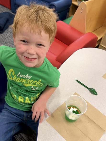 students enjoying their snack