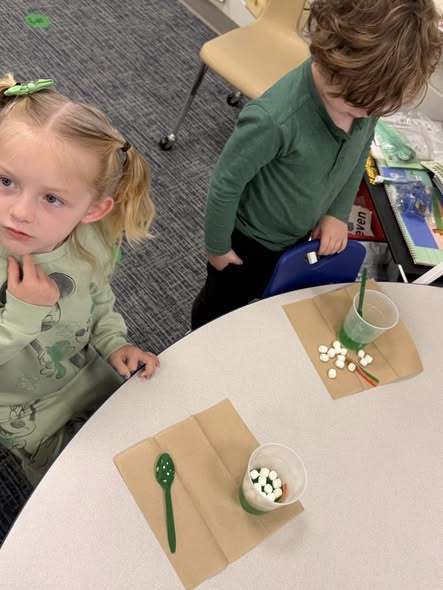 students enjoying their snack