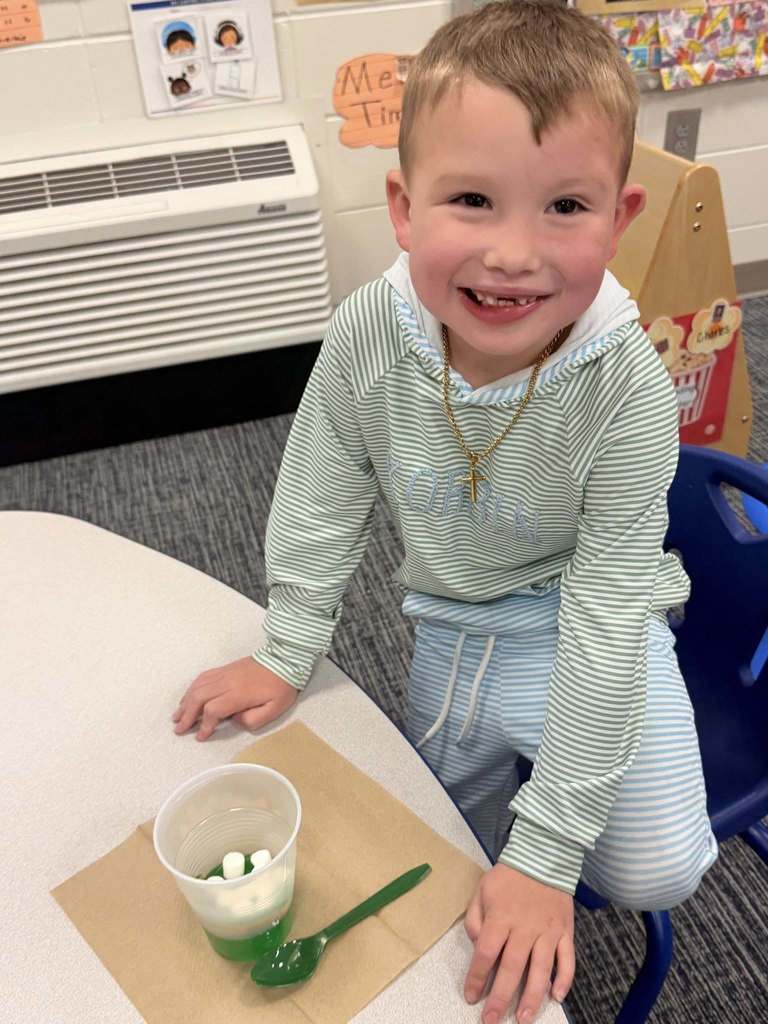 students enjoying their snack