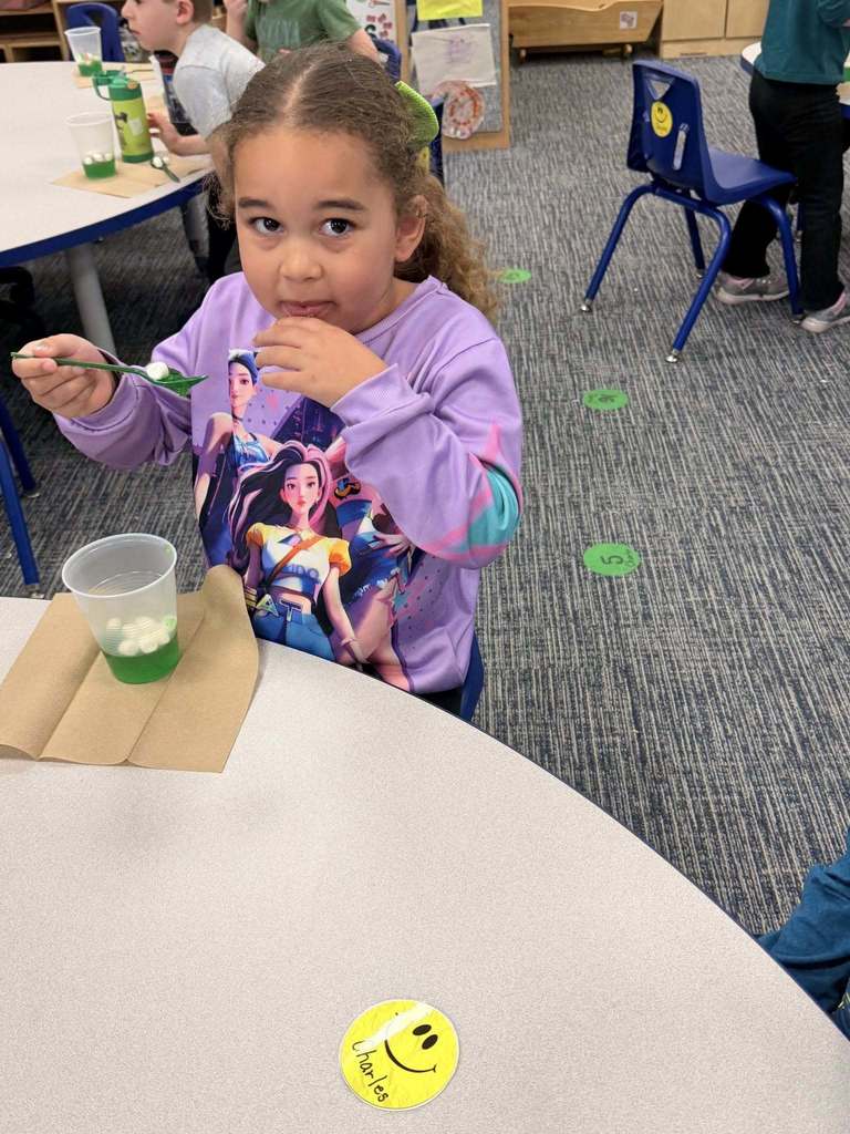 students enjoying their snack