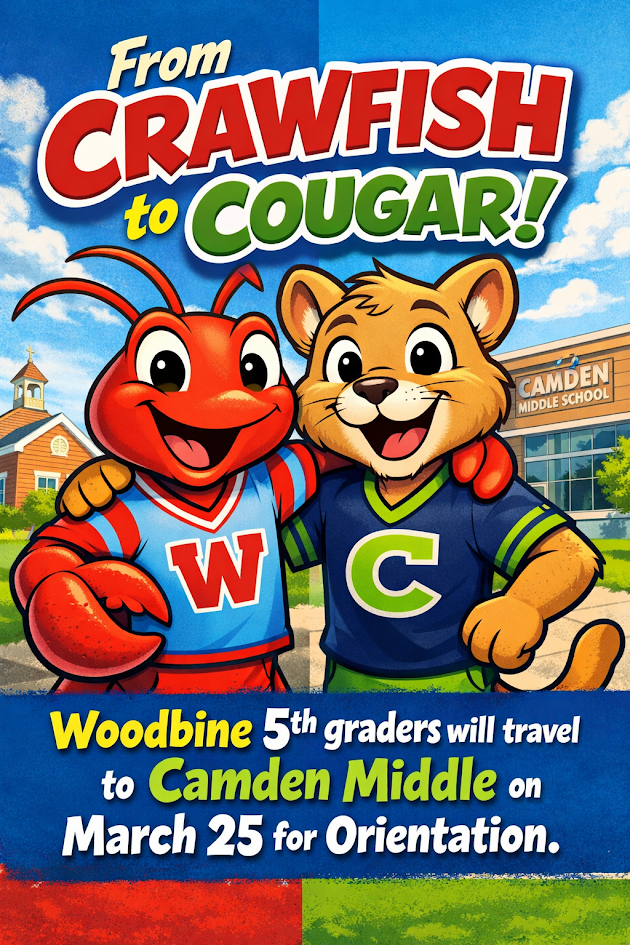 From crawfish to cougar - 5th grade to CMS on March 25th
