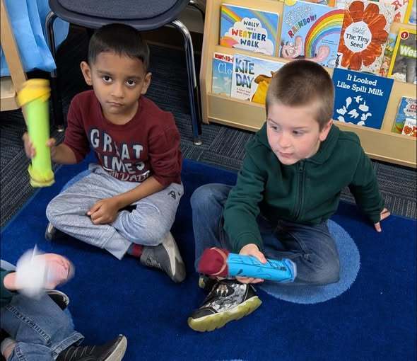 students doing project