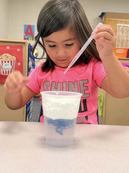 students doing experiment