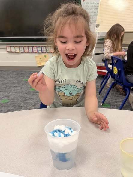 students doing experiment