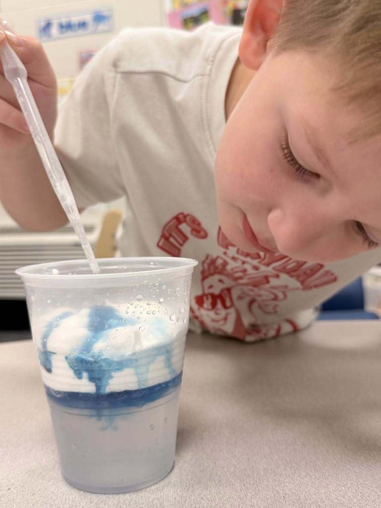 students doing experiment