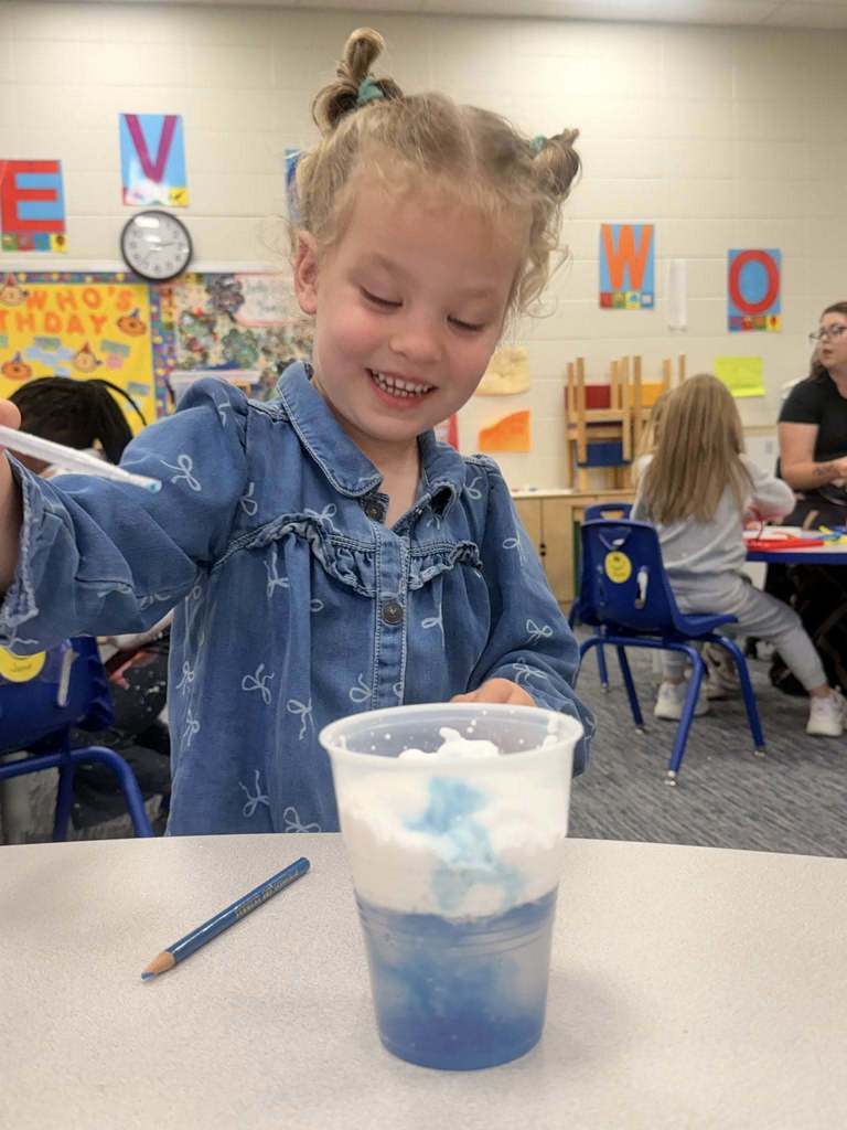 students doing experiment