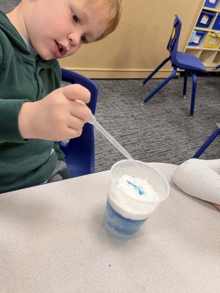 students doing experiment