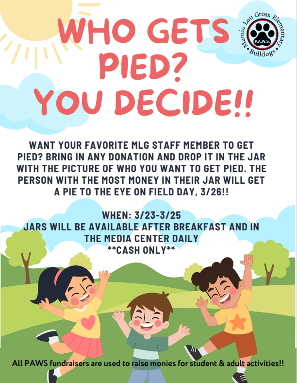 PAWS Pie in the Face Flyer