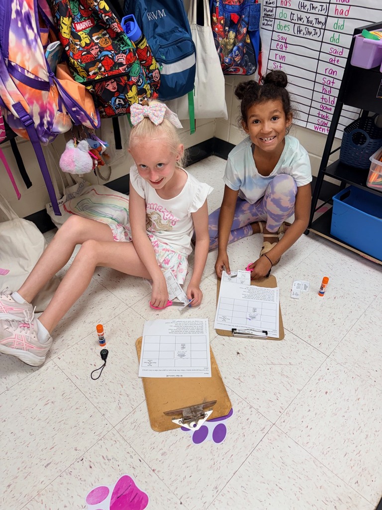 students practice using a compass rose