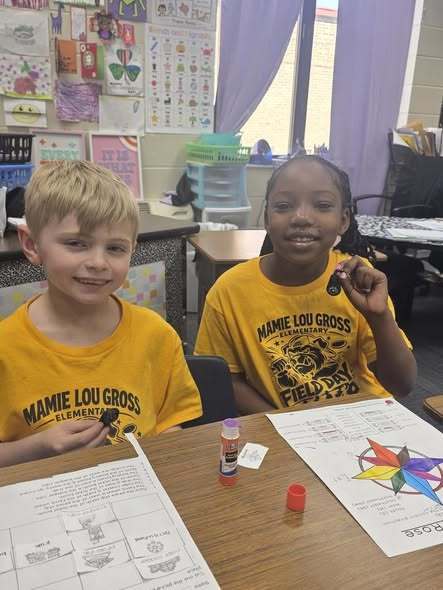 students showing their work