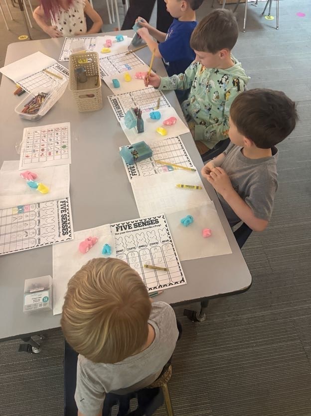 students working on assignment