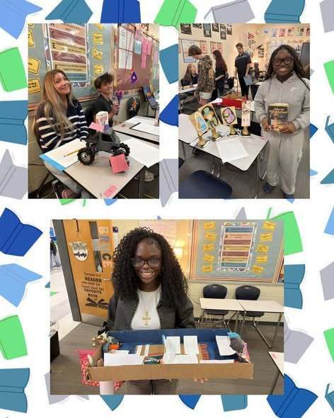 students with their projects