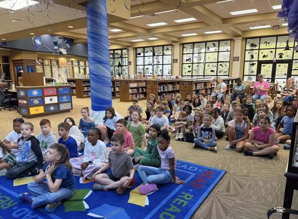 students watching other students as they battle