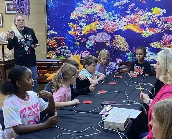 students participating in activity