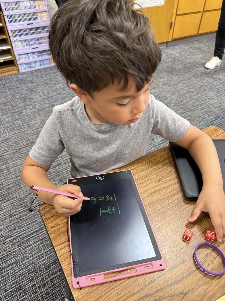 student solving math problems