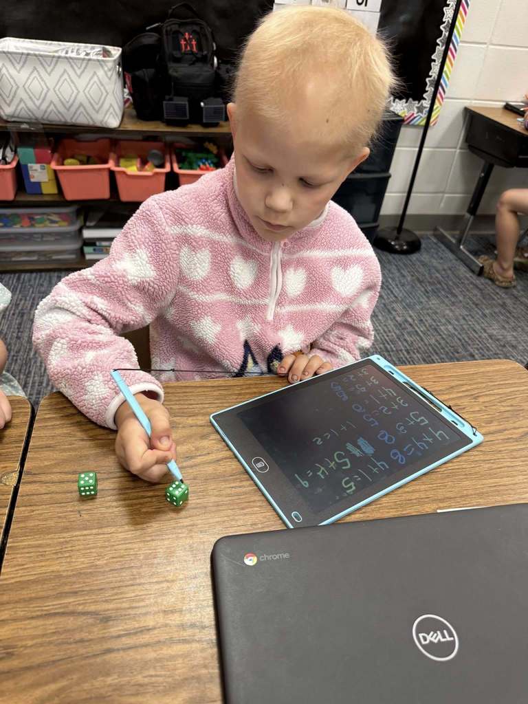 student solving math problems