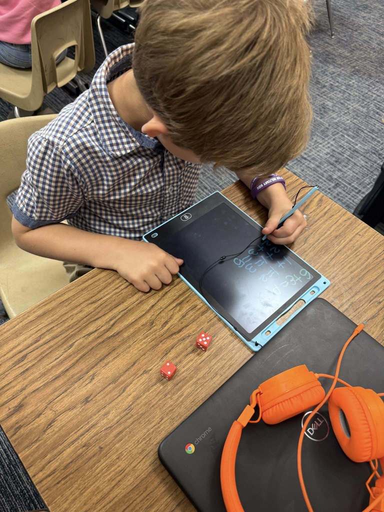 student solving math problems