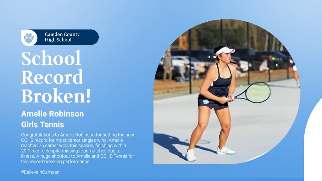 Amelia Robinson Breaks School Record for Girls Tennis