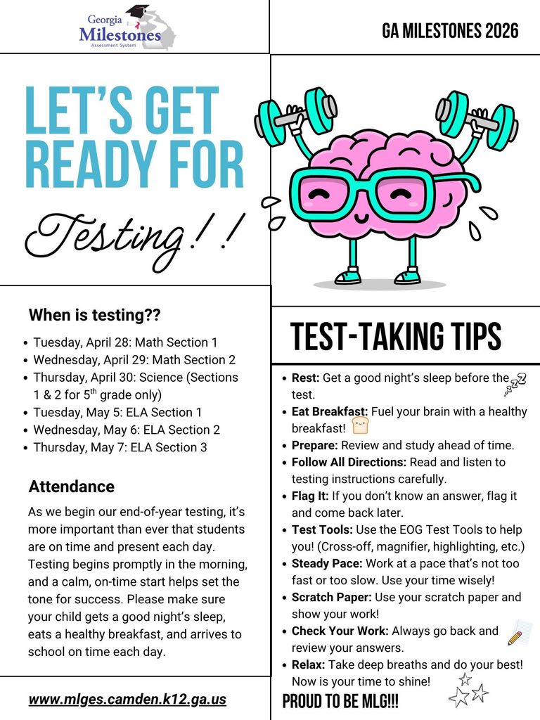 EOG testing beings April 28