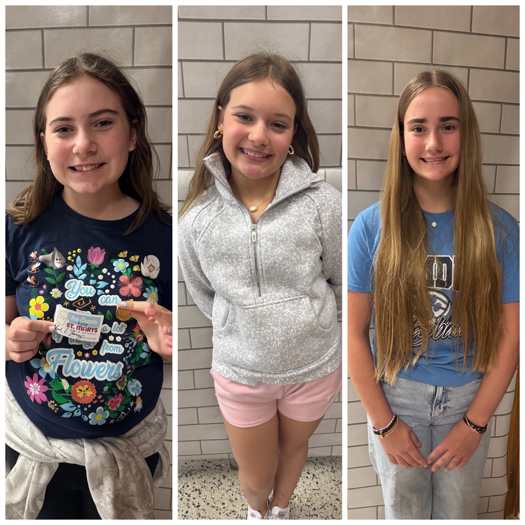 PBIS winners for the week: 6th Grade: Harper Wilson 7th Grade: Lyla McNeil 8th Grade: Gracie Corbet