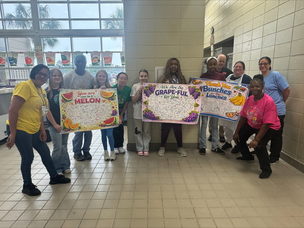 Picture of the lunchroom staff appreciation day.