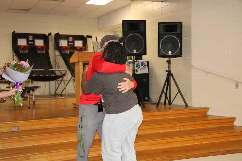 Coach Grimesey and Student