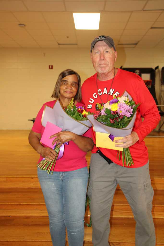 Coach Grimesey and Mrs. Atwaters