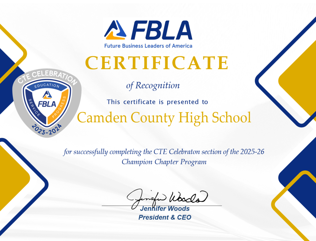 fbla cert of recognition