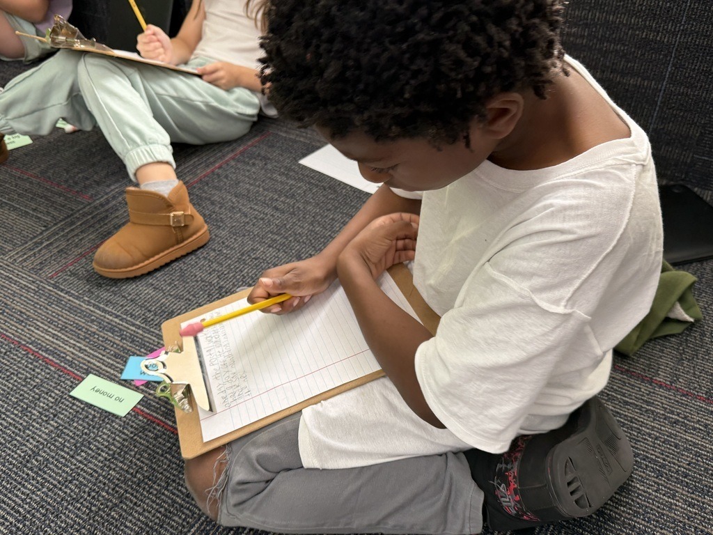 student working on assignment
