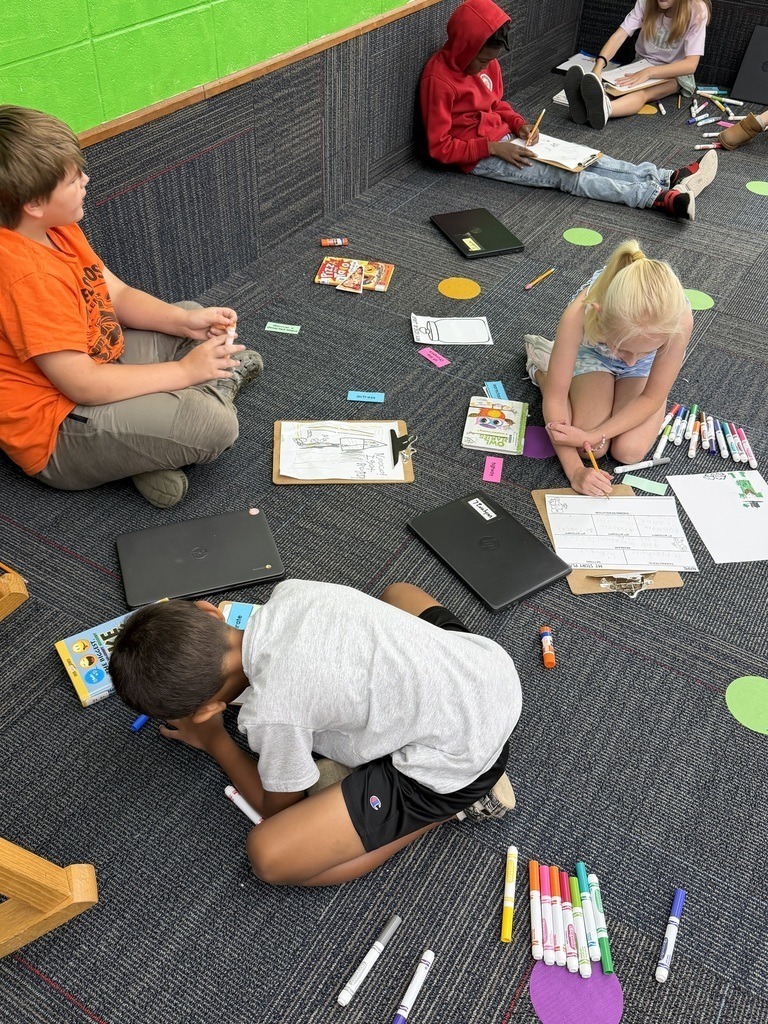 students working on assignment