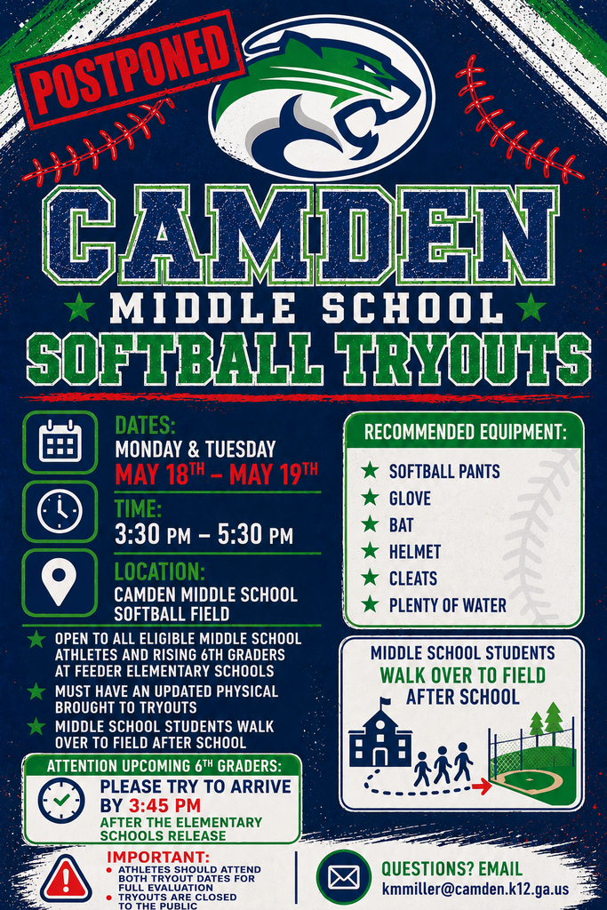 CMS softball tryouts postponed