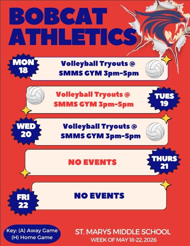 SMMS Athletic Schedule