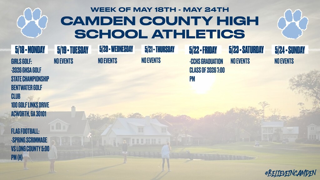 CCHS Athletic Schedule