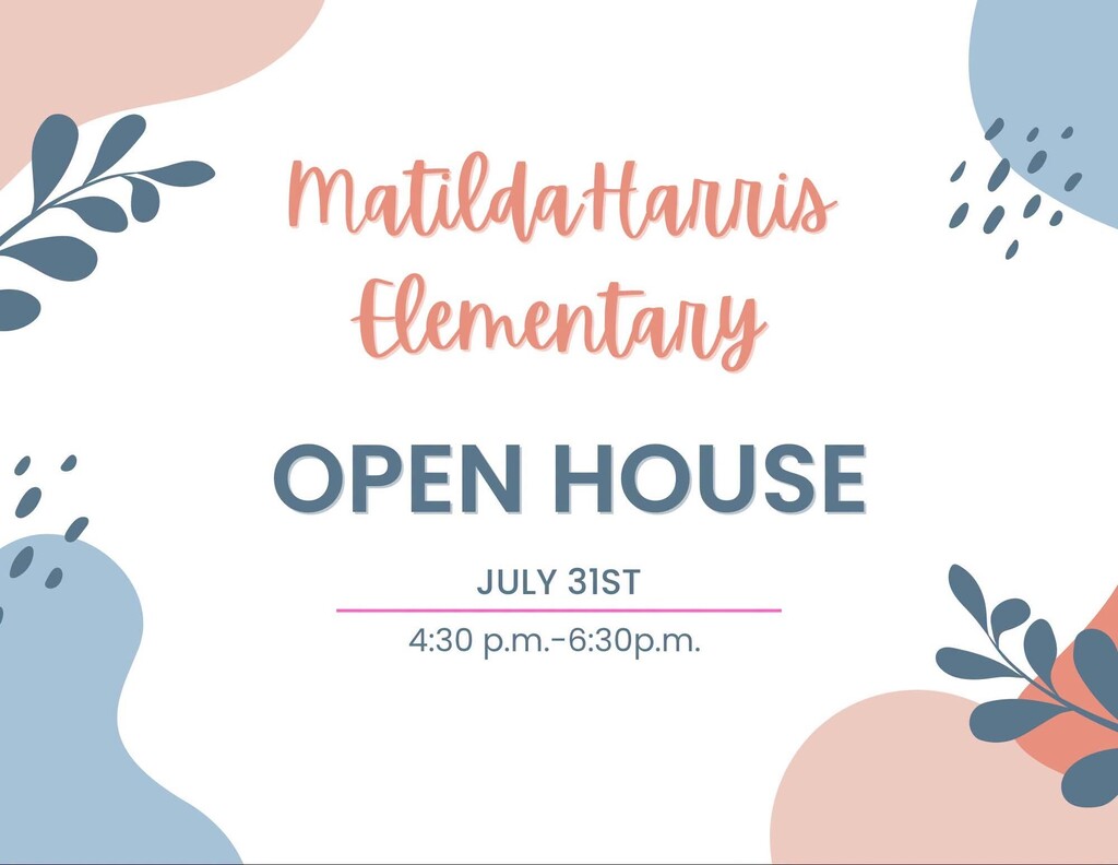 MHES Open House July 31 4:30-6:30