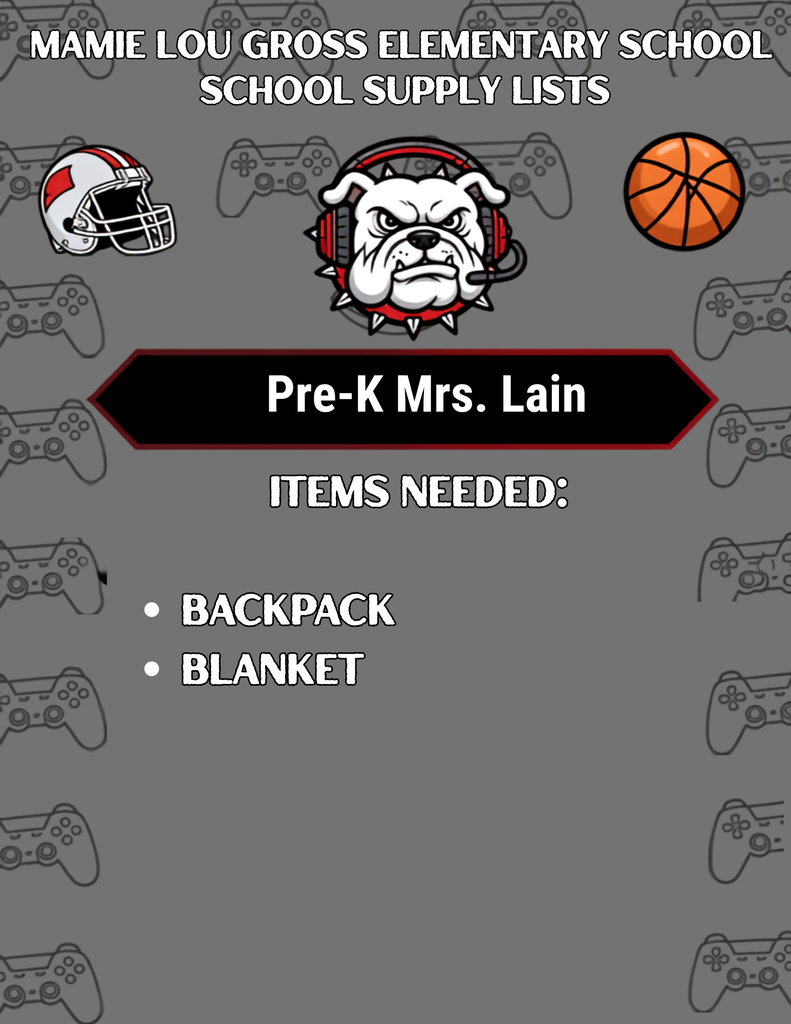 Pre-K Mrs. Lain Supply List