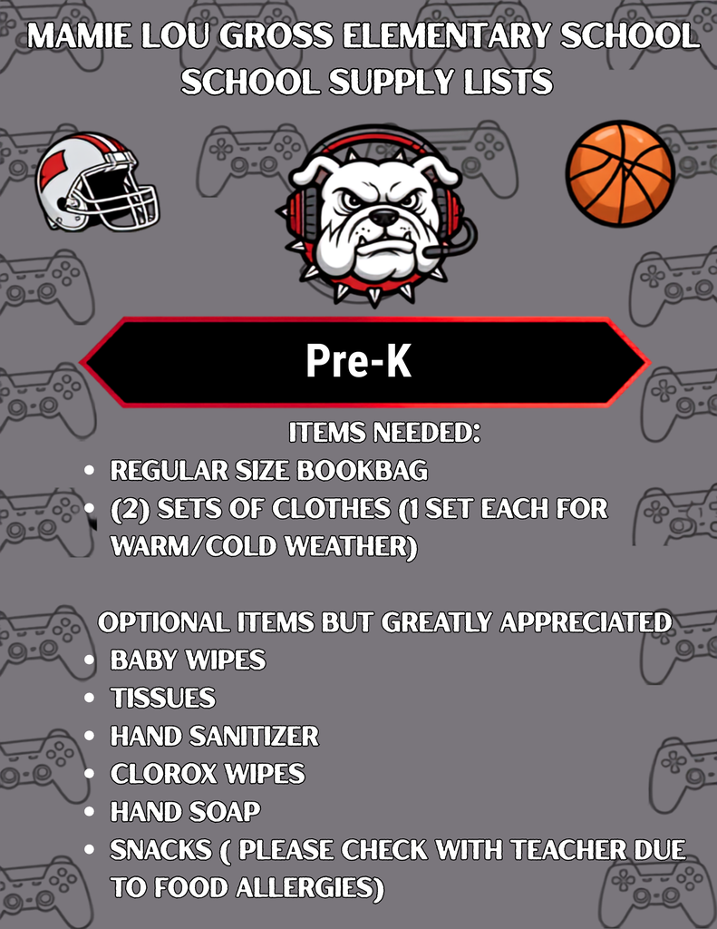 Pre-K Supply List
