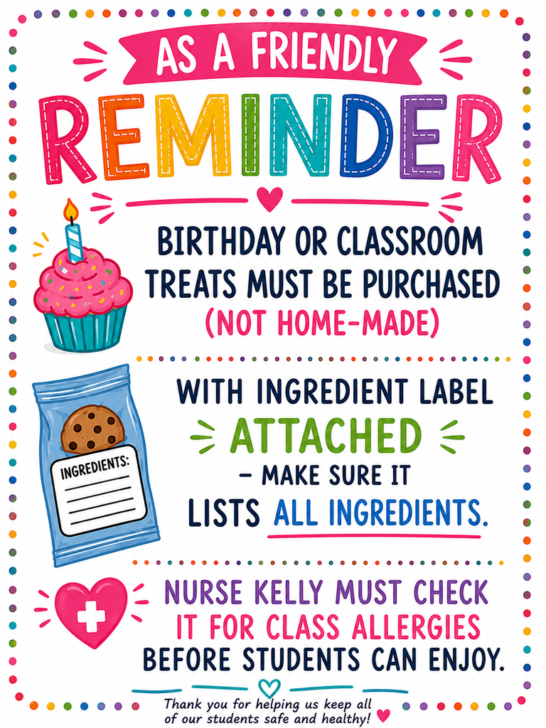 classroom treats approved by nurse