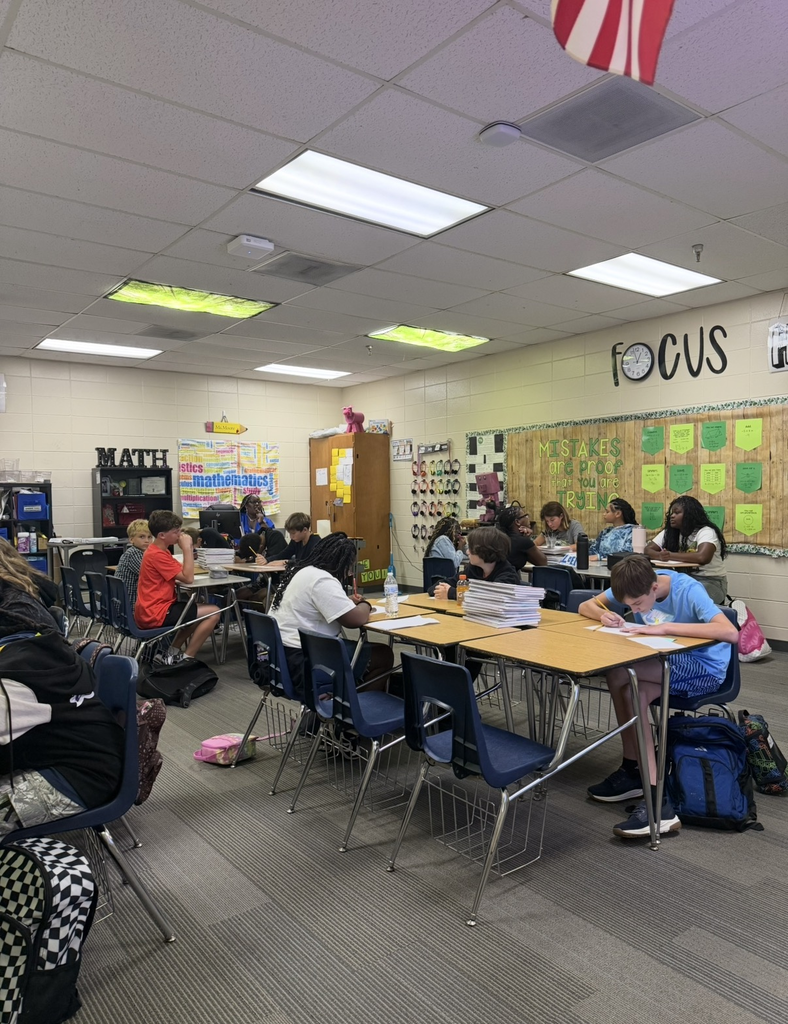 7th grade students in class