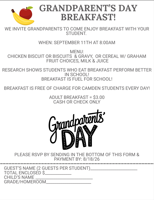 Grandparent's Day Breakfast